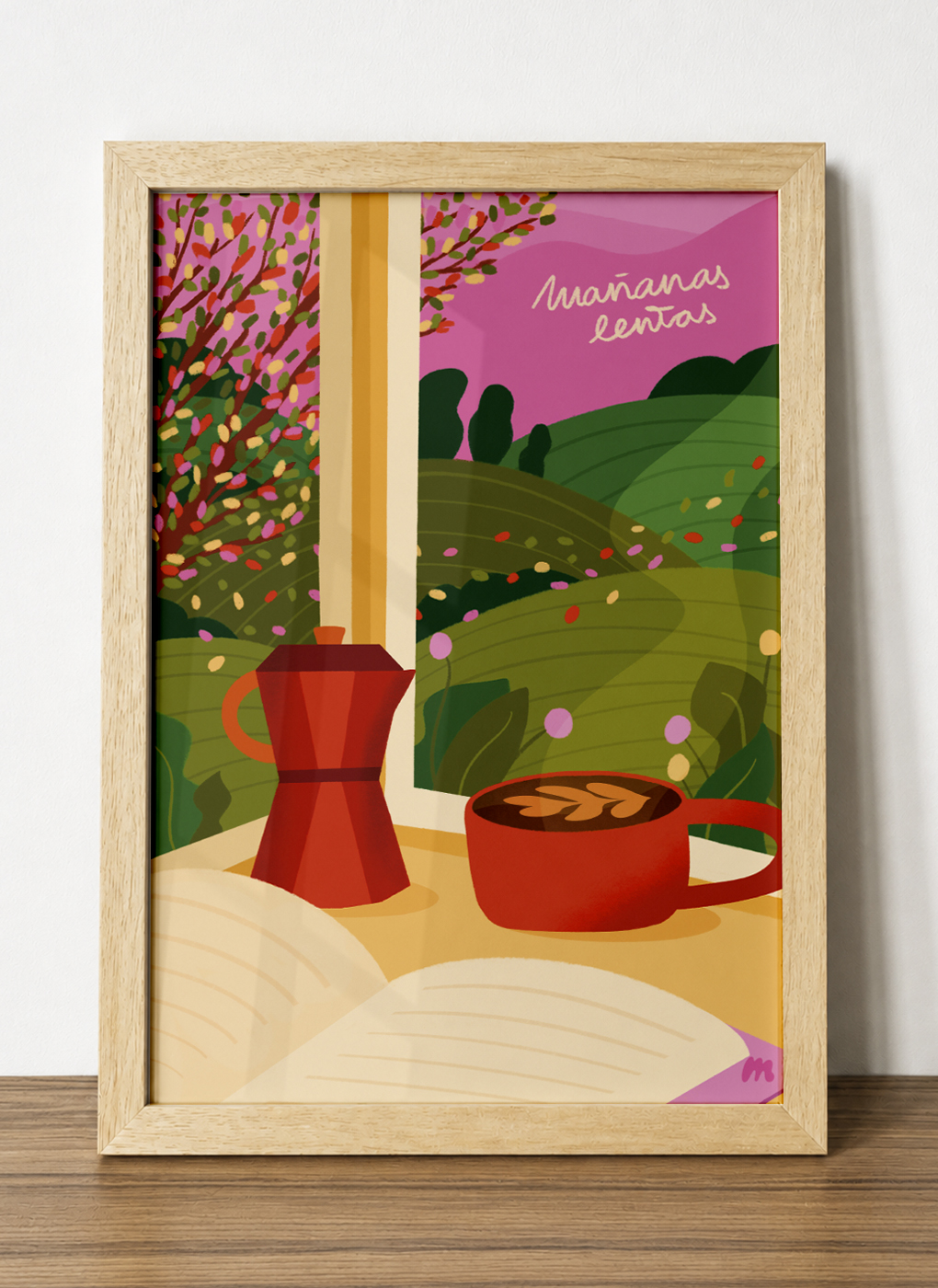 Print Gu&iacute;a de caf&eacute; en tama&ntilde;o 30x40 cm